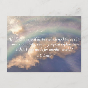 Ihr Text CS Lewis Made for Another World Rainbow Postkarte