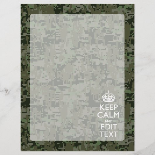 Ihr Text Digital Camouflage Olive Green Behalten R (Vorderseite)