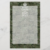 Ihr Text Digital Camouflage Olive Green Behalten R Briefpapier (Vorderseite)