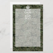 Ihr Text Digital Camouflage Olive Green Behalten R Briefpapier (Vorne/Hinten)