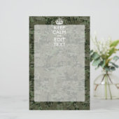 Ihr Text Digital Camouflage Olive Green Behalten R Briefpapier (Stehend Vorderseite)