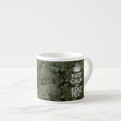 Ihr Text Digital Camouflage Olive Green Behalten R Espressotasse (Vorderseite Rechts)