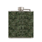 Ihr Text Digital Camouflage Olive Green Behalten R Flachmann (Rückseite)