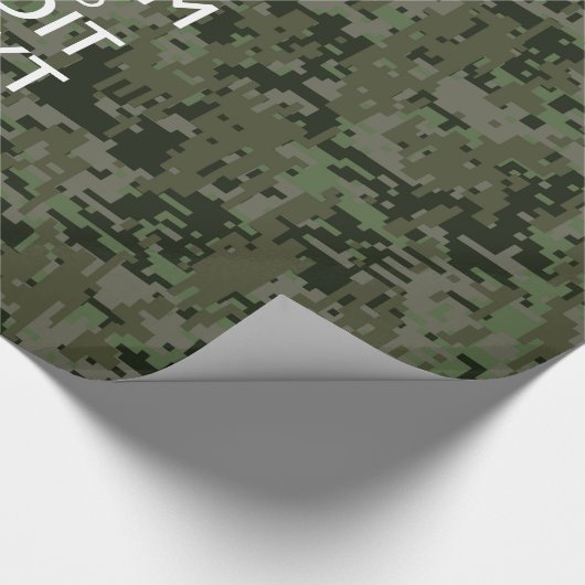 Ihr Text Digital Camouflage Olive Green Behalten R Geschenkpapier (Ecke)