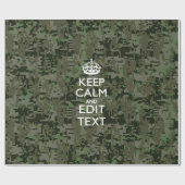 Ihr Text Digital Camouflage Olive Green Behalten R Geschenkpapier (Flach)