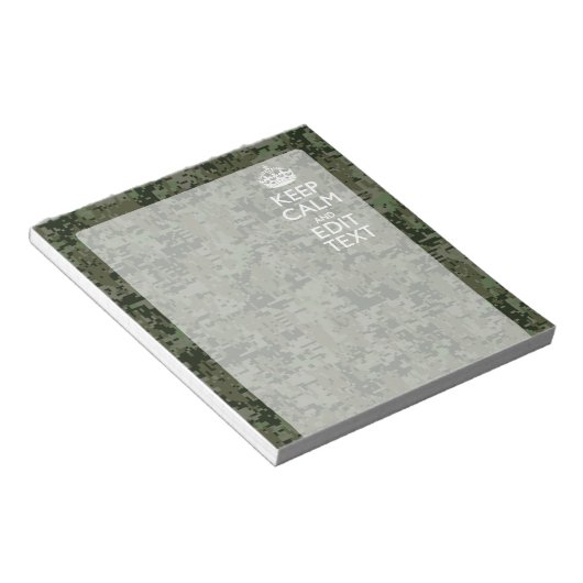 Ihr Text Digital Camouflage Olive Green Behalten R Notizblock (angewinkelt)