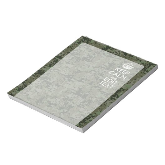 Ihr Text Digital Camouflage Olive Green Behalten R Notizblock (Rotiert)
