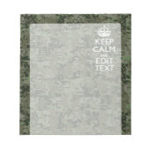 Ihr Text Digital Camouflage Olive Green Behalten R Notizblock (Vorderseite)