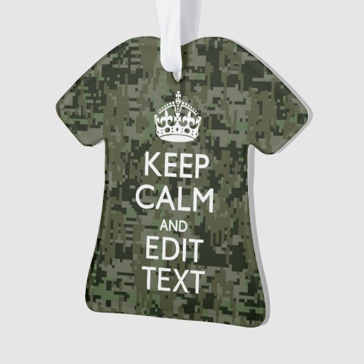 Ihr Text Digital Camouflage Olive Green Behalten R Ornament (Vorderseite)