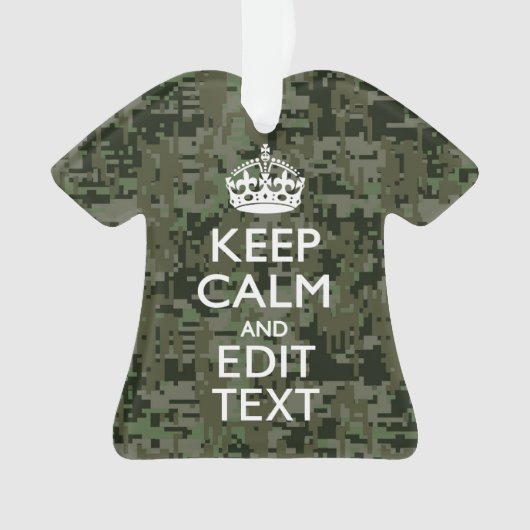 Ihr Text Digital Camouflage Olive Green Behalten R Ornament (Vorderseite)