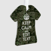 Ihr Text Digital Camouflage Olive Green Behalten R Ornament (Vorderseite)