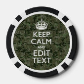 Ihr Text Digital Camouflage Olive Green Behalten R Pokerchips (Rückseite)