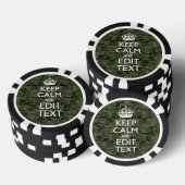 Ihr Text Digital Camouflage Olive Green Behalten R Pokerchips (Stapel)