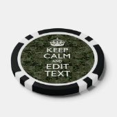 Ihr Text Digital Camouflage Olive Green Behalten R Pokerchips (Einzeln)