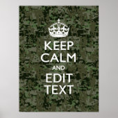 Ihr Text Digital Camouflage Olive Green Behalten R Poster (Vorne)