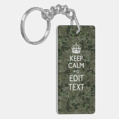 Ihr Text Digital Camouflage Olive Green Behalten R Schlüsselanhänger (Vorderseite links)