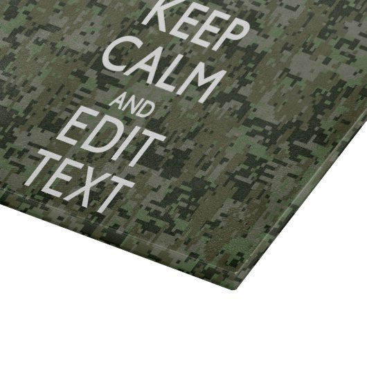 Ihr Text Digital Camouflage Olive Green Behalten R Schneidebrett (Ecke)
