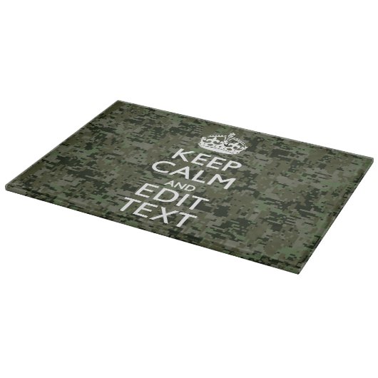 Ihr Text Digital Camouflage Olive Green Behalten R Schneidebrett (Ecke)