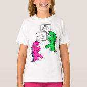 Ihr Text Dinosaur Konversation Funny T-Shirt (Vorderseite)