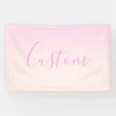 Ihr Text | Elegantes Script & Soft Blush Pink Ombr Banner (Horizontal)
