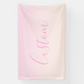 Ihr Text | Elegantes Script & Soft Blush Pink Ombr Banner (Vertikal)