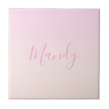 Ihr Text | Elegantes Script & Soft Blush Pink Ombr