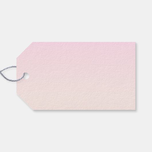 Ihr Text | Elegantes Script & Soft Blush Pink Ombr Geschenkanhänger (Rückseite Horizontal)