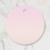 Ihr Text | Elegantes Script & Soft Blush Pink Ombr Geschenkanhänger (Rückseite)