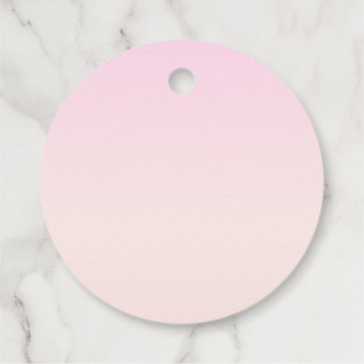 Ihr Text | Elegantes Script & Soft Blush Pink Ombr Geschenkanhänger (Rückseite)