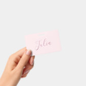 Ihr Text | Elegantes Skript & Soft Blush Pink Ausweis (Handheld)