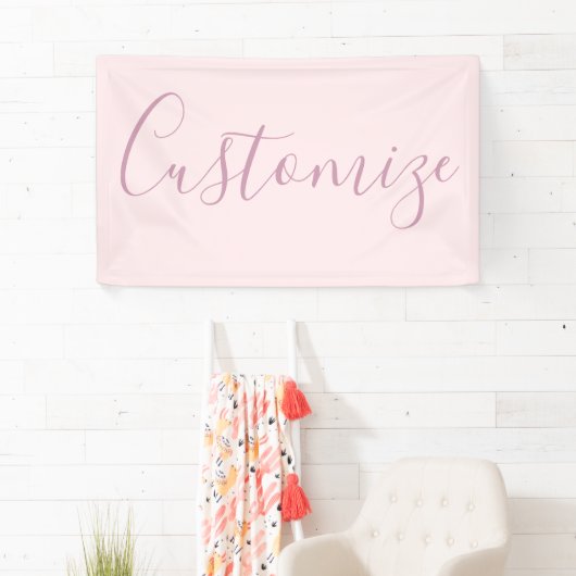 Ihr Text | Elegantes Skript & Soft Blush Pink Banner (Insitu)