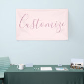 Ihr Text | Elegantes Skript & Soft Blush Pink Banner (Messeveranstaltung)