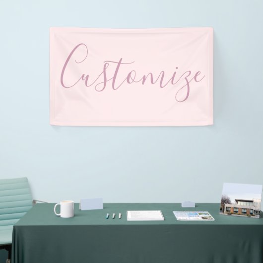 Ihr Text | Elegantes Skript & Soft Blush Pink Banner (Messeveranstaltung)