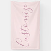 Ihr Text | Elegantes Skript & Soft Blush Pink Banner (Vertikal)