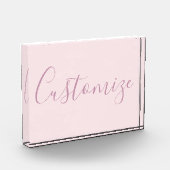 Ihr Text | Elegantes Skript & Soft Blush Pink Fotoblock (Links)