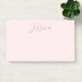 Ihr Text | Elegantes Skript & Soft Blush Pink Post-it Klebezettel (Büro)