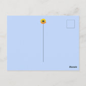 Ihr Text/Farbe Gelbe Sonnenblumen & Blauer Himmel Postkarte (Rückseite)