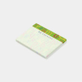 Ihr Text | Farbenfrohe Alphabet Post-it Klebezettel (angewinkelt)