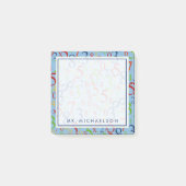 Ihr Text | Farbenfrohe Mathematik Post-it Klebezettel (Vorderseite)