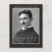 Ihr Text-/Farbinventar Nikola Tesla Foto Zitat Postkarte (Vorderseite)