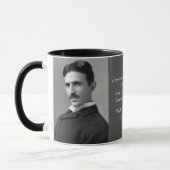 Ihr Text-/Farbinventar Nikola Tesla Foto Zitat Tasse (Links)