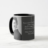 Ihr Text-/Farbinventar Nikola Tesla Foto Zitat Tasse (Vorderseite Links)