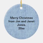 Ihr Text & Foto: Blue Star-Form-Bildrahmen Keramik Ornament (Hinten)