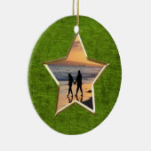 Ihr Text & Foto: Green Star-Form-Bildrahmen Keramik Ornament (Rechts)