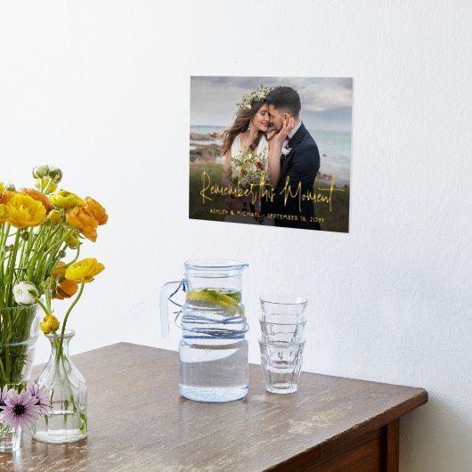 Ihr Text & Foto Hochzeit Denken Sie an diesen Mome Foliendrucke (Ablage(Küche))