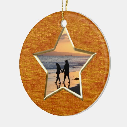 Ihr Text & Foto: Orange Star-Shape-Bilderrahmen Keramik Ornament (Links)