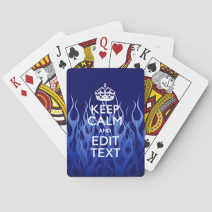Ihr Text für behalten Ruhe auf dem Blau, das Spielkarten