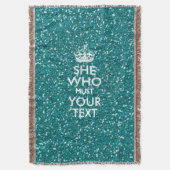 Ihr Text für sie, die befolgter Türkis sein muss Decke (Vorderseite Vertikal)