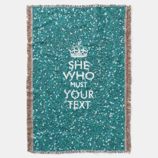 Ihr Text für sie, die befolgter Türkis sein muss Decke (Vorderseite Vertikal)