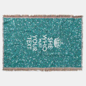 Ihr Text für sie, die befolgter Türkis sein muss Decke (Vorderseite)